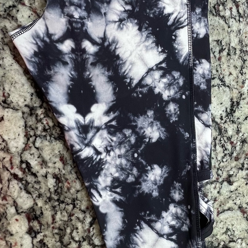 Athletica Black and White Tie-Dye Joggers